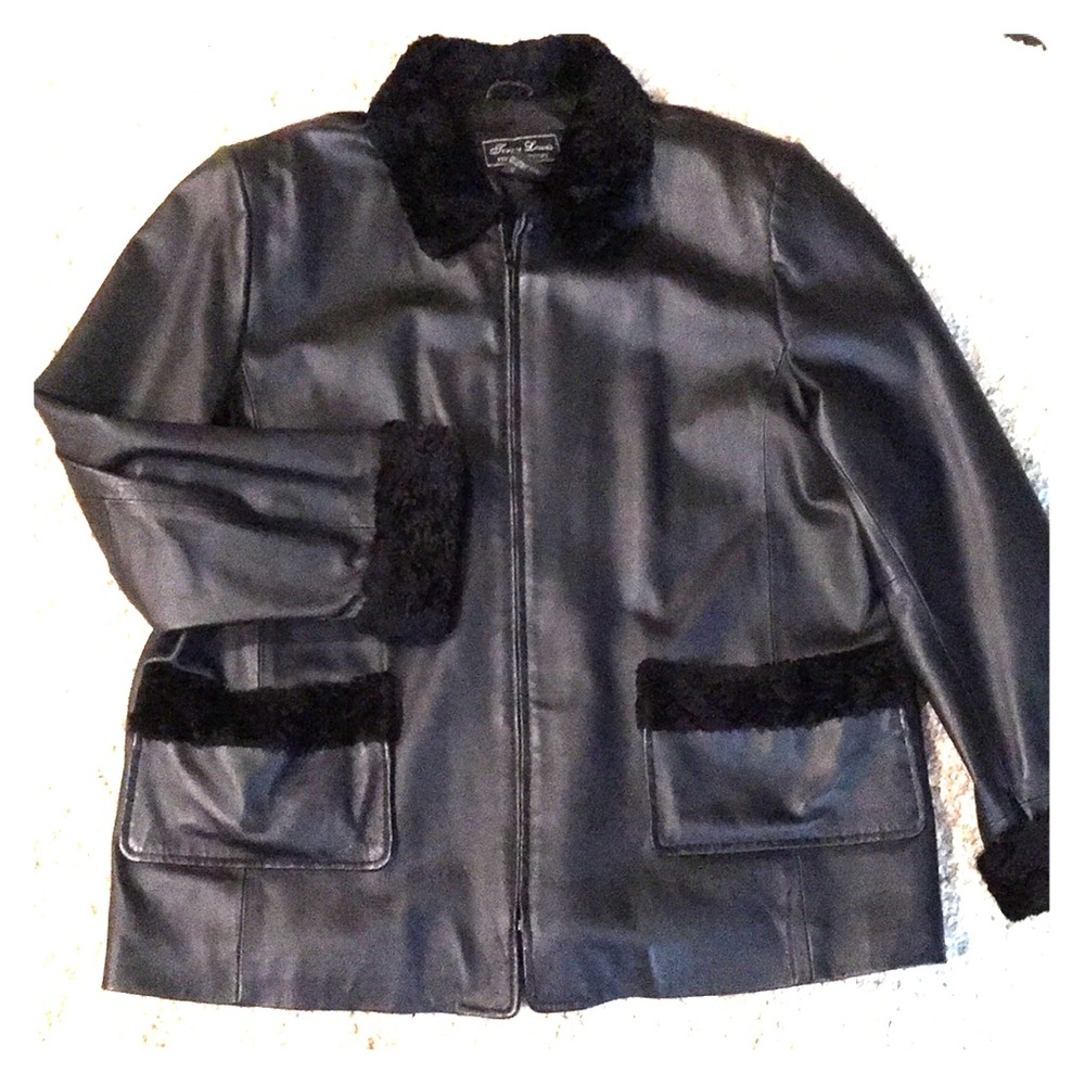 Beautiful Black Leather Coat